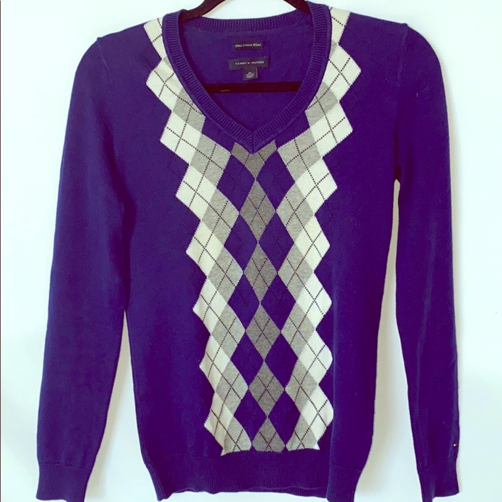 Blue v neck sweater